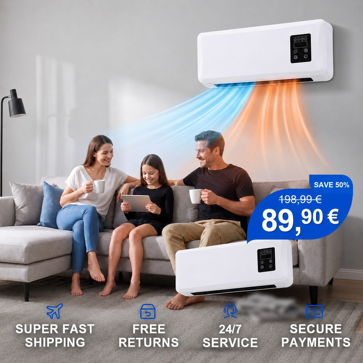 Family enjoying year-round comfort