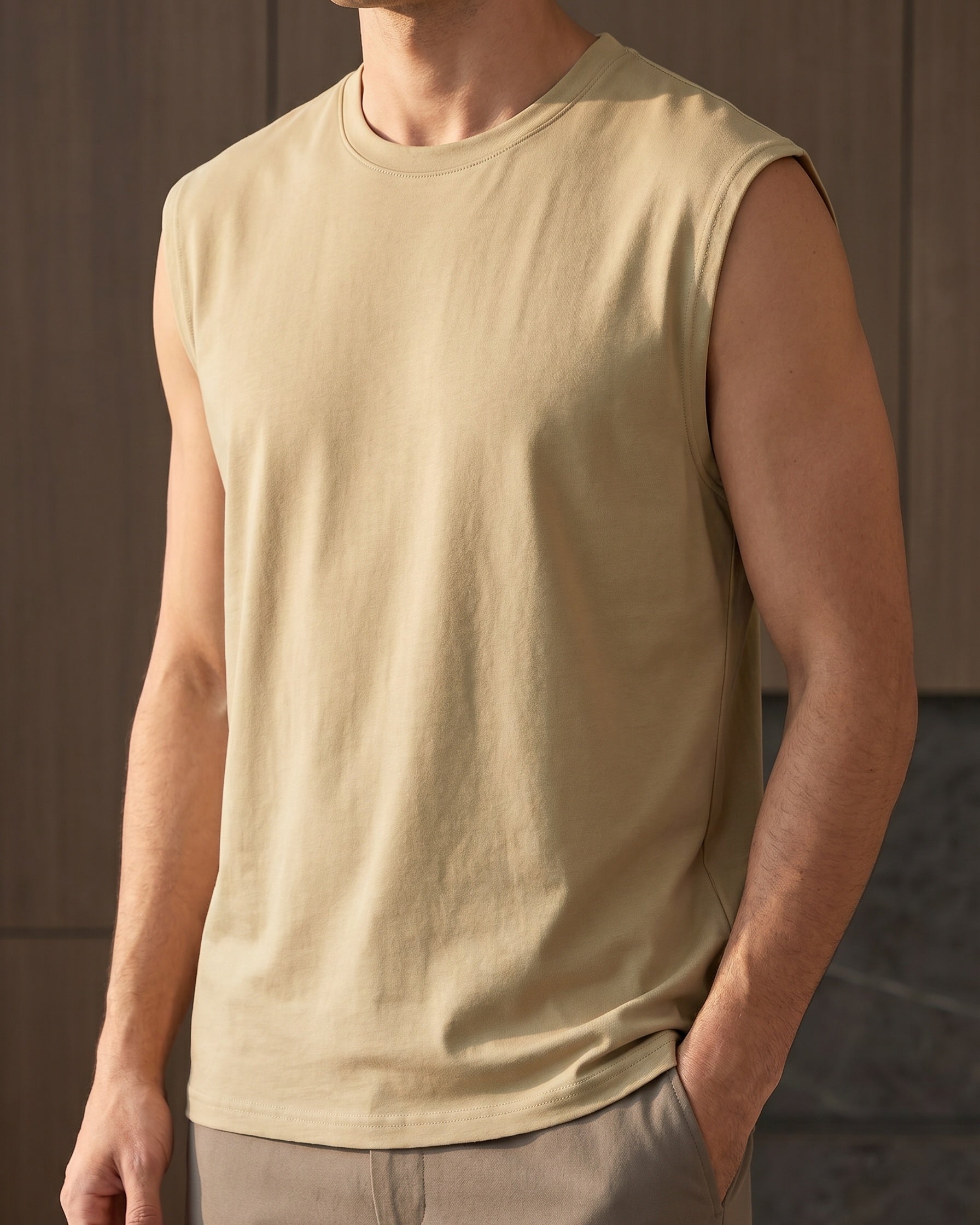 Ludovico Cotton Blend Sleeveless Tee