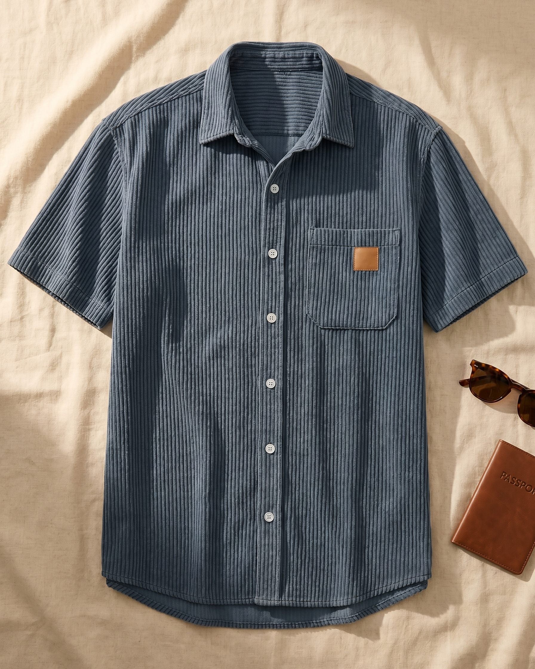 Massimo Corduroy Short-Sleeve Shirt