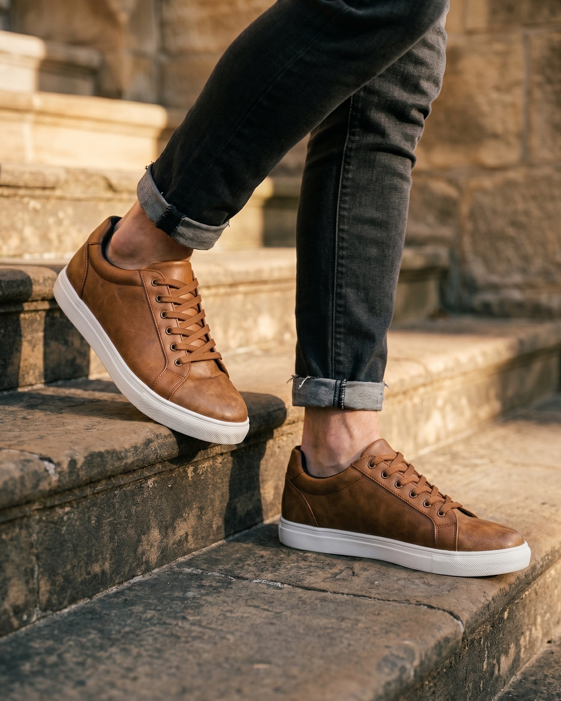 Vittorio Faux Leather Low-Top Sneaker